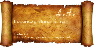 Losonczy Annamária névjegykártya
